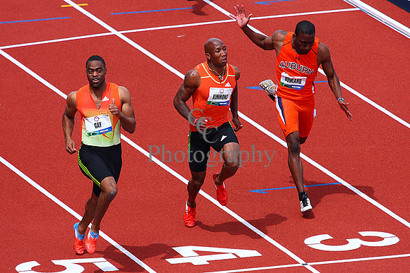 Men 100m Semi-final heat 3