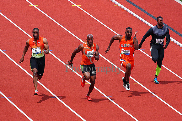 Men 100m Semi-final heat 3