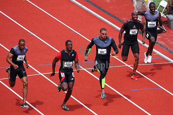 Men 100m Semi-final heat 2