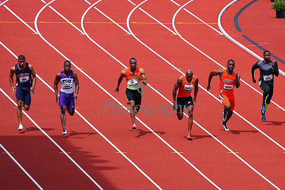 Men 100m Semi-final heat 3