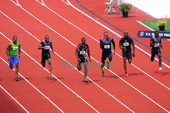 Men 100m Semi-final heat 2